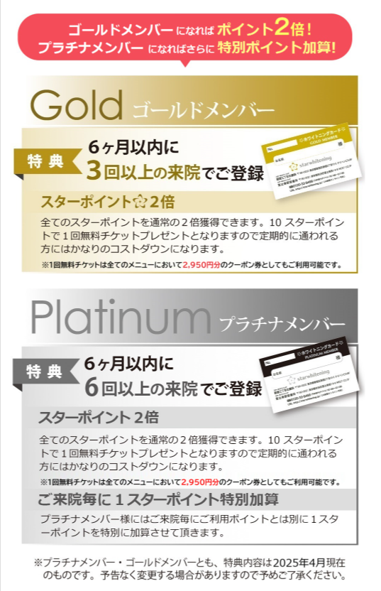 スターホワイトニング ステイタスシステム